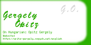 gergely opitz business card